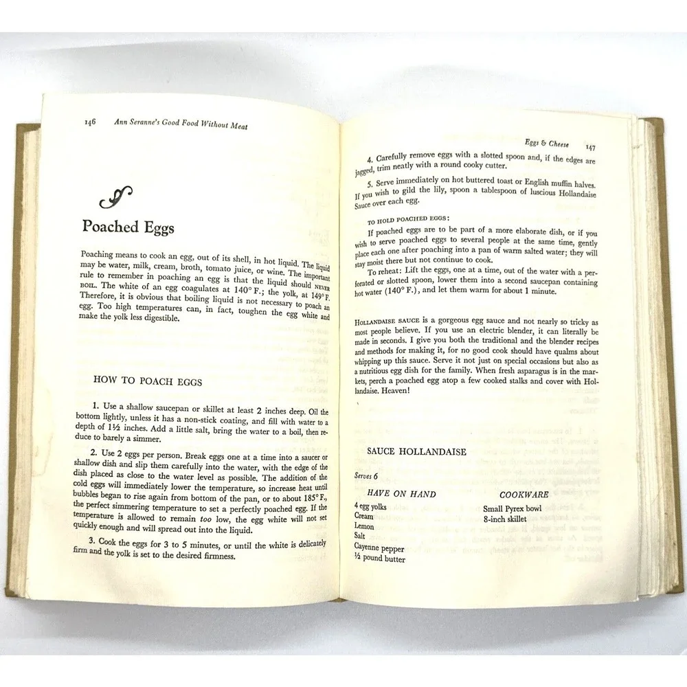 Ann Seranne‎ Good Food Without Meat Cookbook Vegetarian Cooking 1973